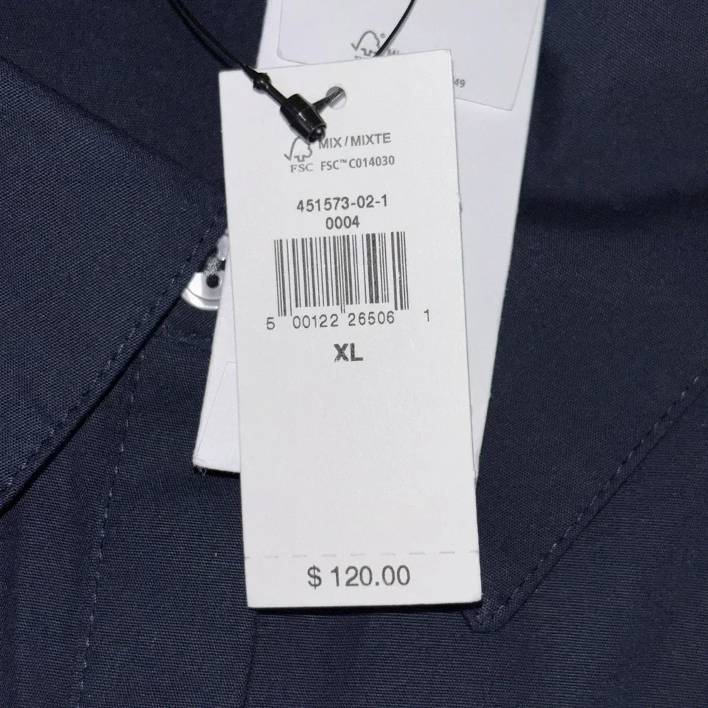 Banana Republic Dress Poplin White Cross Waist Midi Preppy Collared‎ XL NWT$120